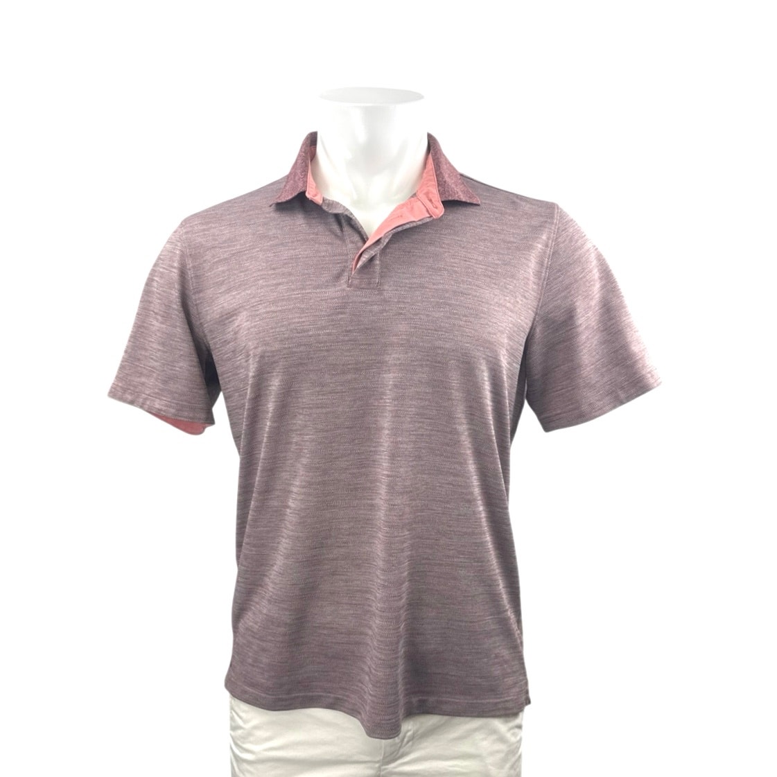 Untuckit Men's Purple Short Sleeve Collared Golf Tennis Polo Shirt Top Size M